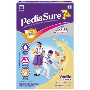 pediasure 7+ vanilla with oats & almond health drink 400g (refill pack)